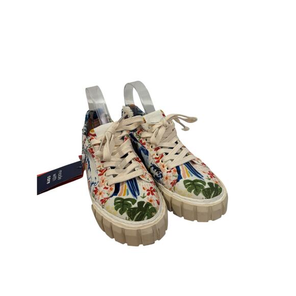 FARM Rio Sneakers Womens 8 Copacabana Flatform Platform Canvas Tropical NWT - Picture 2 of 14